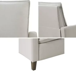 Kirklands Home Accent Chairs|Upholstered Push-Back Recliner Ivory
