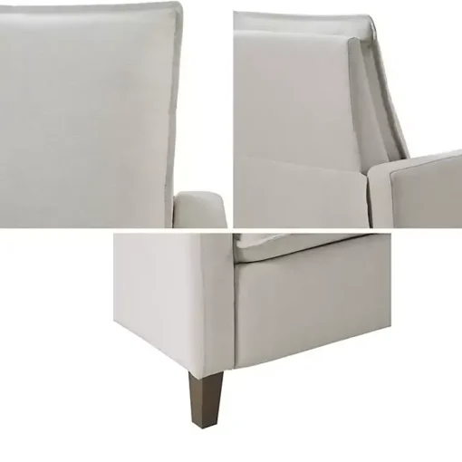 Kirklands Home Accent Chairs|Upholstered Push-Back Recliner Ivory