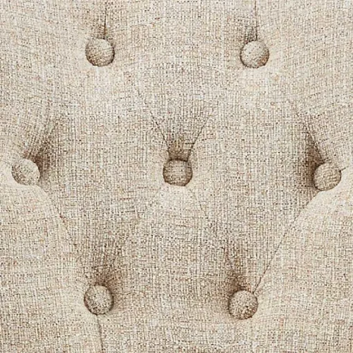 Kirklands Home Dining Chairs|Upholstered Tufted Dining Chairs, Set of 2 Ivory