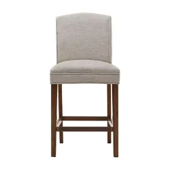 Kirklands Home Bar Stools & Counter Height Stools|Upholstered Wood Counter Stool Ivory