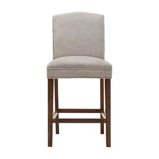 Kirklands Home Bar Stools & Counter Height Stools|Upholstered Wood Counter Stool Ivory