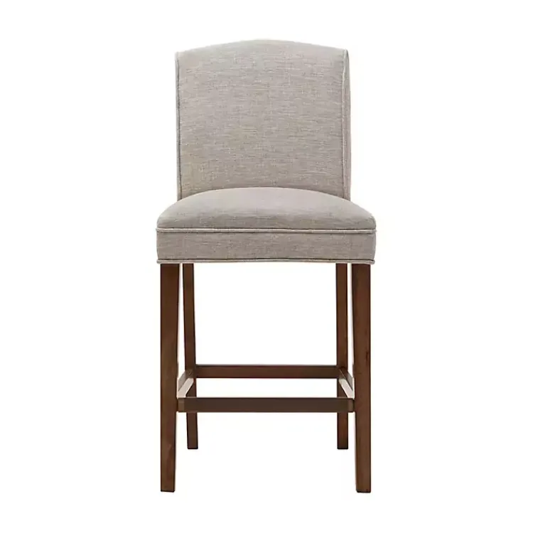 Kirklands Home Bar Stools & Counter Height Stools|Upholstered Wood Counter Stool Ivory