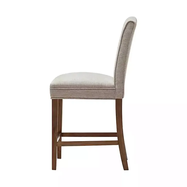 Kirklands Home Bar Stools & Counter Height Stools|Upholstered Wood Counter Stool Ivory