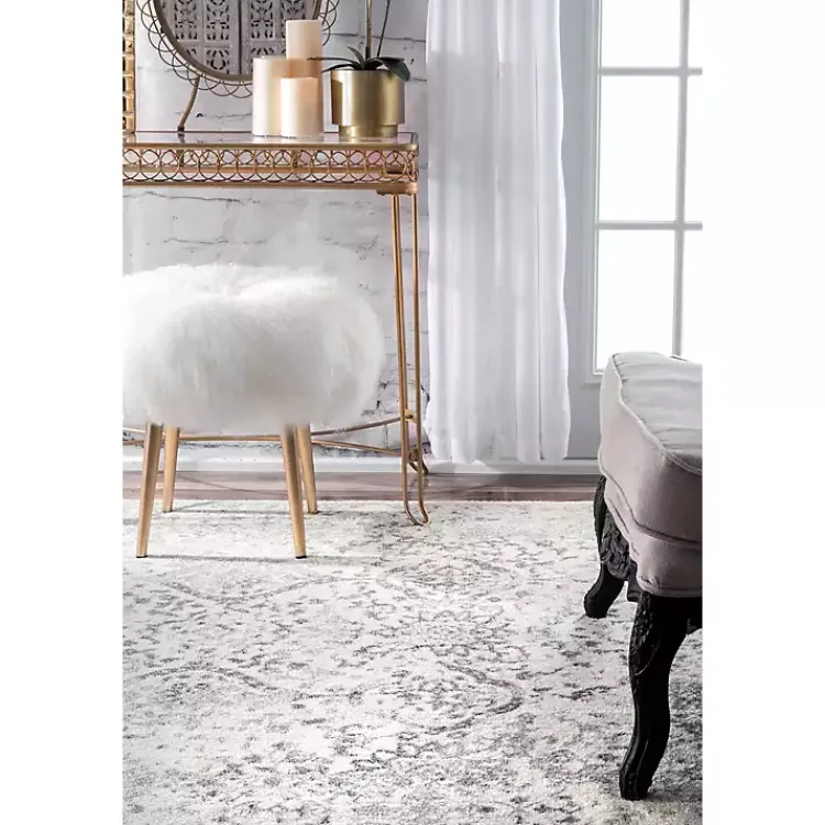 Kirklands Home Area Rugs|Ivory Vintage Odell Square Area Rug, 8 ft.