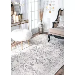 Kirklands Home Area Rugs|Ivory Vintage Odell Square Area Rug, 8 ft.