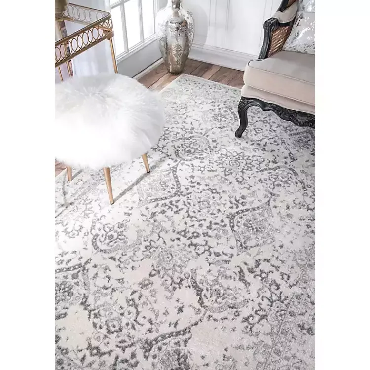 Kirklands Home Area Rugs|Ivory Vintage Odell Square Area Rug, 8 ft.