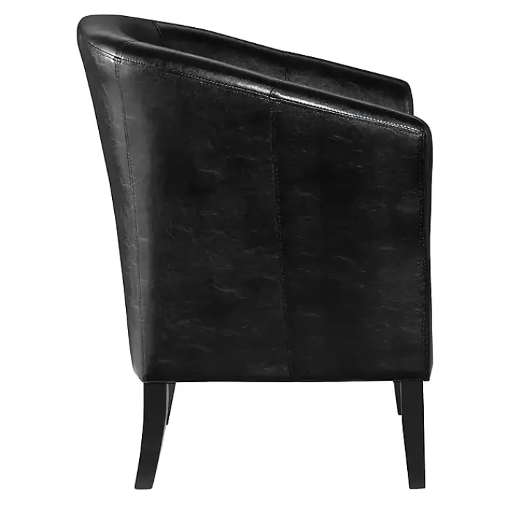 Kirklands Home Accent Chairs|Jack Barrel Back Club Chair Black