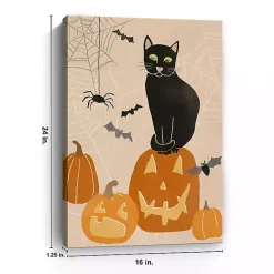 Hot Jack 'O Lantern Cat Halloween Wall Plaque, 24 in. Halloween