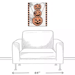Clearance Jack O' Lantern Stack Halloween Canvas Art Print Halloween