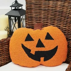 Sale Jack-O-Lantern Shaped Halloween Throw Pillow Halloween