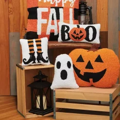 Sale Jack-O-Lantern Shaped Halloween Throw Pillow Halloween