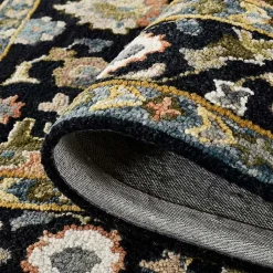 Kirklands Home Area Rugs|Jackson Black Hand-Tufted Area Rug, 5x7