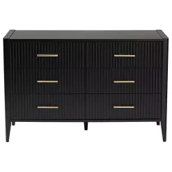 Kirklands Home Cabinets & Sideboards|James 6-Drawer Dresser Black