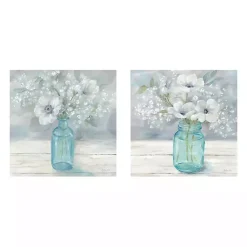 Kirklands Home Canvas Art|Jar Bouquet Giclee Canvas Art Prints, Set of 2 Multi
