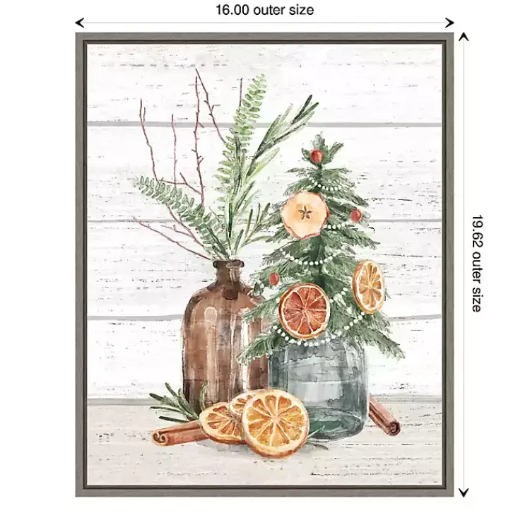 Online Jars with Oranges Christmas Canvas Wall Plaque Christmas Art & Wall Decor