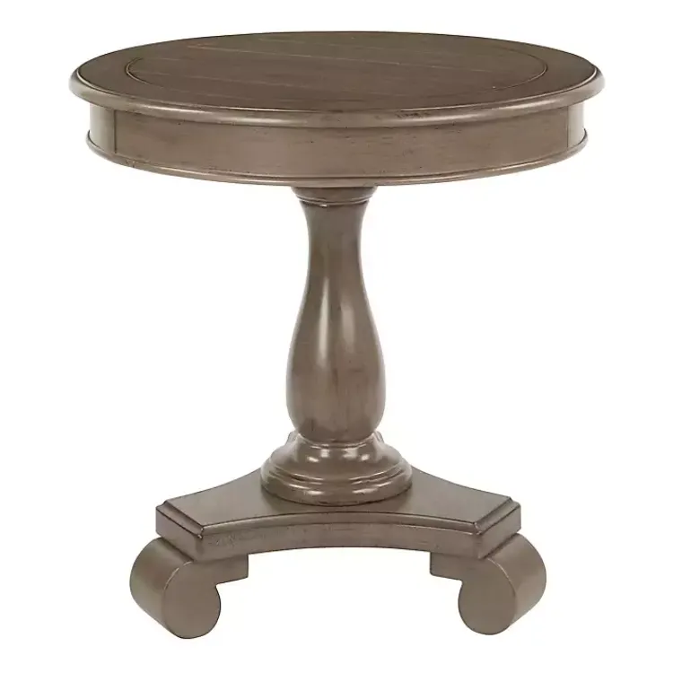 Kirklands Home Accent & End Tables|Java Traditional Round Pedestal Accent Table Brown