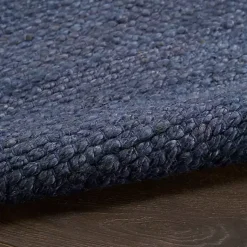 Kirklands Home Area Rugs|Jaxon Navy Natural Jute Area Rug, 5x7 Blue