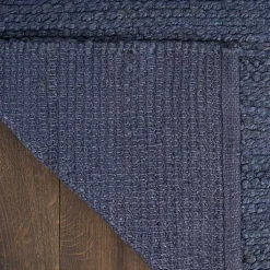 Kirklands Home Area Rugs|Jaxon Navy Natural Jute Area Rug, 8x10 Blue