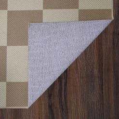 Kirklands Home Area Rugs|Jaya Natural Checkered Washable Area Rug, 5x7