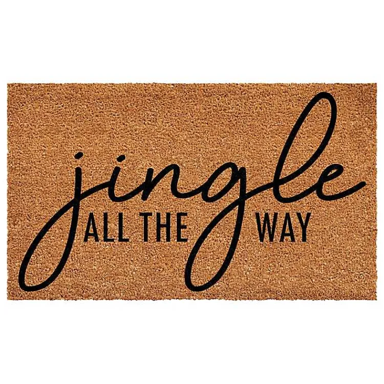 Hot Jingle All the Way Coir Doormat Outdoor Christmas Decorations