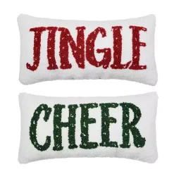 Online Jingle Cheer Reversible Lumbar Pillow Christmas Pillows