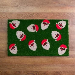 Kirklands Home Doormats|Jolly Santa Christmas Doormat