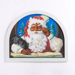 Clearance Jolly Santa Writing List Framed Art Print Christmas Art & Wall Decor
