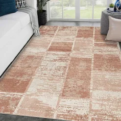 Kirklands Home Area Rugs|Jordan Aly Sand Modern Area Rug, 6x9 Red
