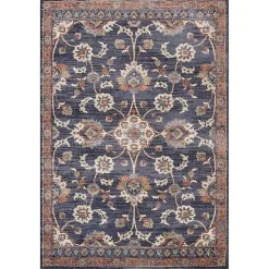 Kirklands Home Area Rugs|Jordan Bea Navy Blue Area Rug, 6x9