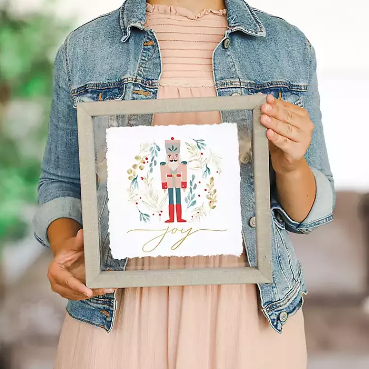 Joy Nutcracker Framed Art Print Christmas Art & Wall Decor