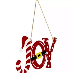 Clearance Joy Santa Hat and Belt Wall Plaque Christmas Art & Wall Decor