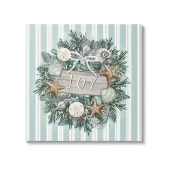 Hot Joy Seashell Wreath Canvas Art Print Christmas Art & Wall Decor