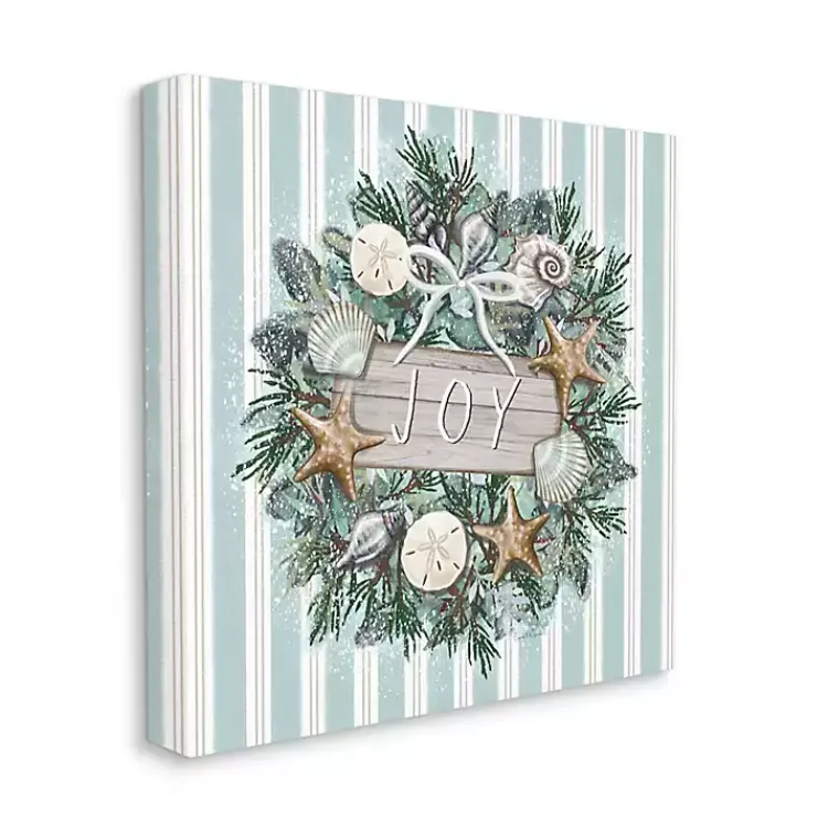 Hot Joy Seashell Wreath Canvas Art Print Christmas Art & Wall Decor