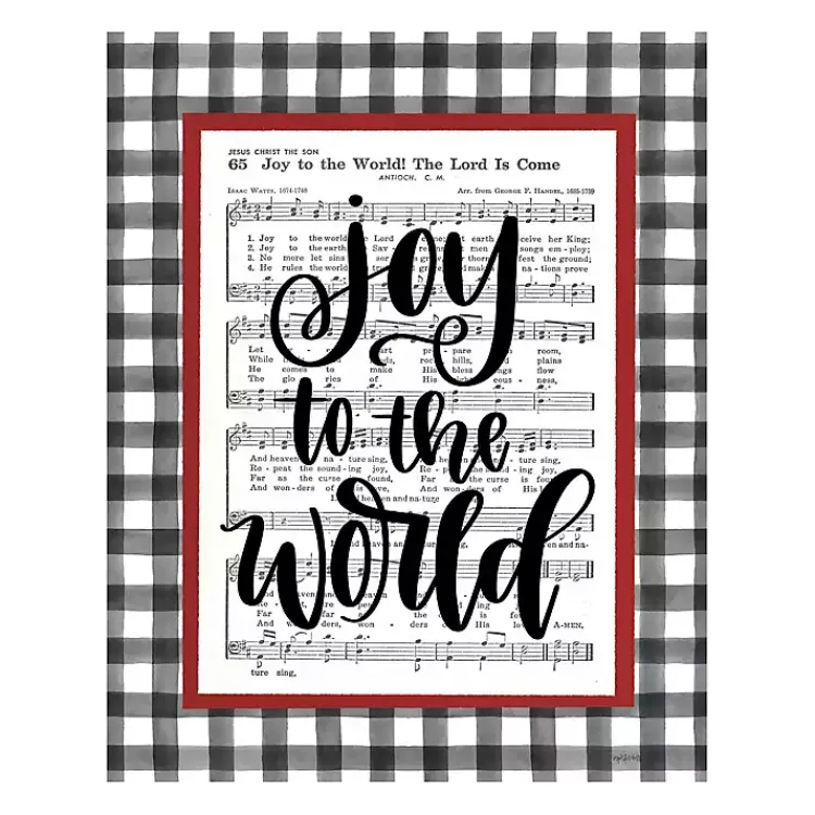 Joy To The World Music Sheet Canvas Art Print Christmas Art & Wall Decor