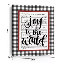 Joy To The World Music Sheet Canvas Art Print Christmas Art & Wall Decor