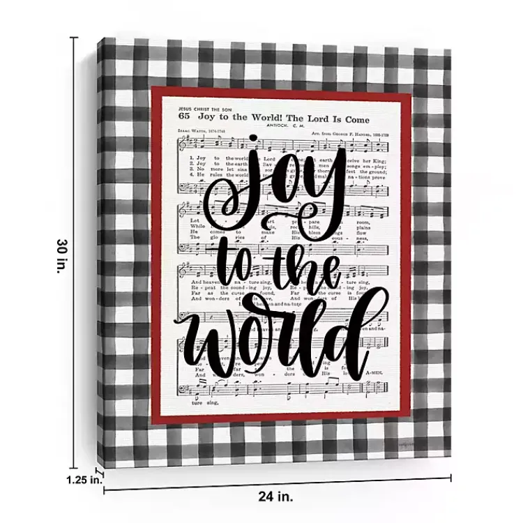 Joy To The World Music Sheet Canvas Art Print Christmas Art & Wall Decor