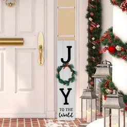 Outlet Joy to the World Wreath Christmas Porch Board Outdoor Christmas Decorations