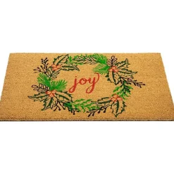 Hot Joy Wreath Decorative Christmas Doormat Outdoor Christmas Decorations
