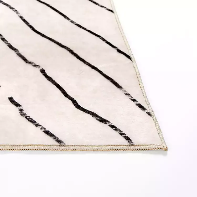 Kirklands Home Area Rugs|Julia Black and White Washable Area Rug, 8x10