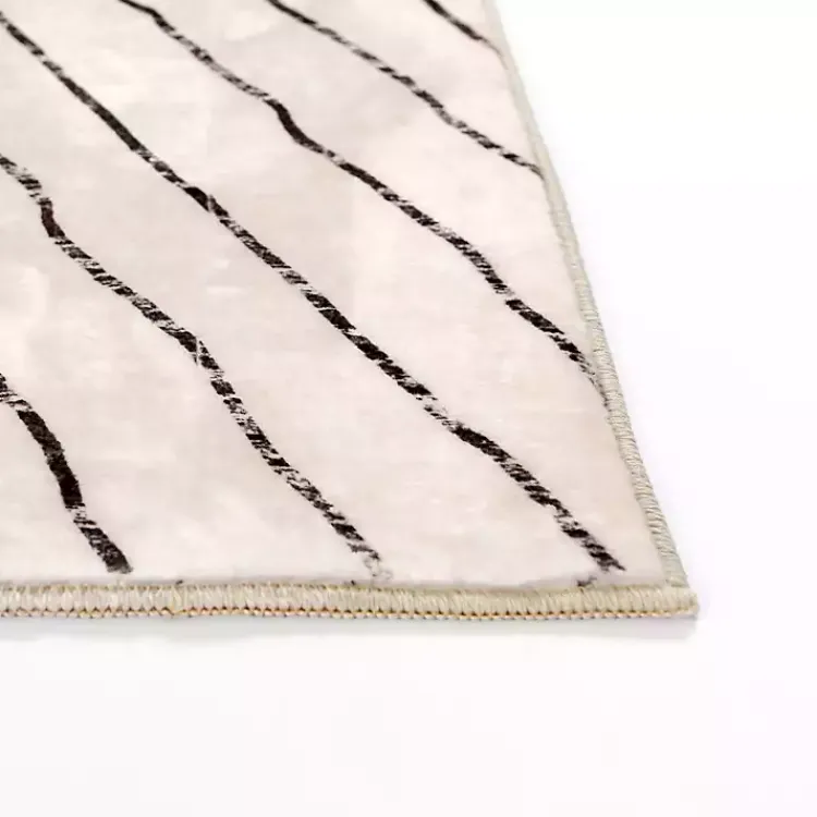 Kirklands Home Area Rugs|Julia Black and White Washable Runner, 2x7