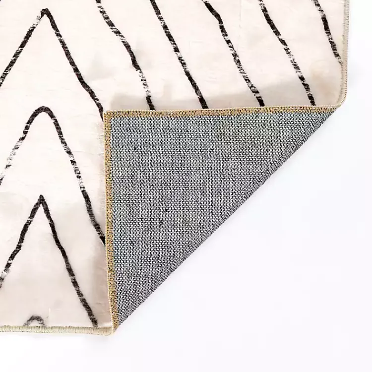 Kirklands Home Area Rugs|Julia Black and White Washable Runner, 2x7