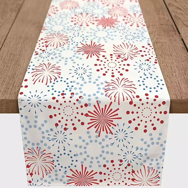 Kirklands Home Table Linens|July 4th Fireworks Decorative Table Runner