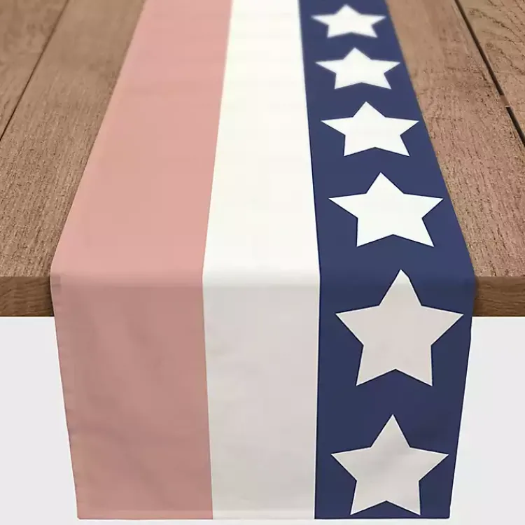 Kirklands Home Table Linens|July 4th Simple Stripe Decorative Table Runner