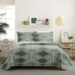 Kirklands Home Quilts|Justina Blakeney Aisha King Quilt Set Green