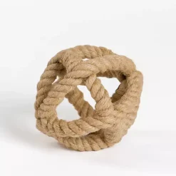Outlet Jute Rope Knot Sphere Statues & Figurines