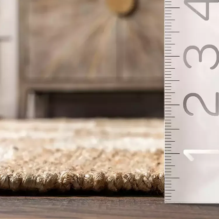 Kirklands Home Area Rugs|Jute Tan Checkered Area Rug, 5x8