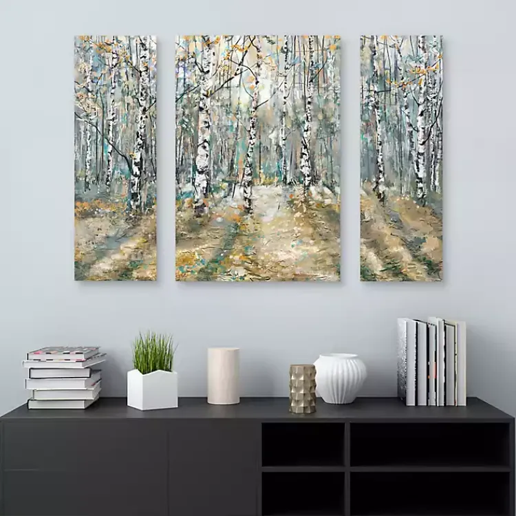 Kirklands Home Canvas Art|Kaleidoscope Trees Canvas Art Prints, Set of 3
