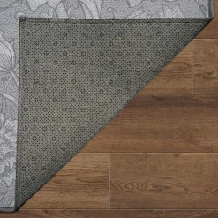 Kirklands Home Area Rugs|Kalini Floral Washable Runner, 2x7 Gray
