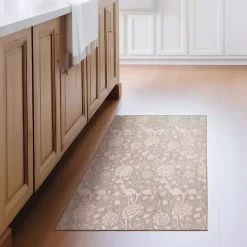 Kirklands Home Area Rugs|Kalini Natural Floral Washable Area Rug, 3x5