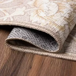 Kirklands Home Area Rugs|Kalini Natural Floral Washable Area Rug, 5x7